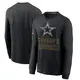 Black Men's Dallas Cowboys 2020 Salute to Service Sideline Performance Long Sleeve T-Shirt