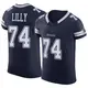 Elite Navy Men's Bob Lilly Dallas Cowboys Vapor F.U.S.E. Jersey