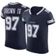 Elite Navy Men's Earnest Brown IV Dallas Cowboys Vapor F.U.S.E. Jersey