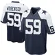 Game Navy Blue Men's Brock Mogensen Dallas Cowboys Throwback Jersey