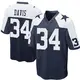 Game Navy Blue Men's Malik Davis Dallas Cowboys Throwback Jersey