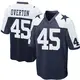 Game Navy Blue Men's Matt Overton Dallas Cowboys Throwback Jersey