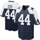 Game Navy Blue Youth Trent Sieg Dallas Cowboys Throwback Jersey