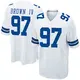 Game White Men's Earnest Brown IV Dallas Cowboys Jersey