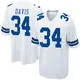 Game White Men's Malik Davis Dallas Cowboys Jersey