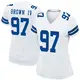 Game White Women's Earnest Brown IV Dallas Cowboys Jersey