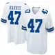 Game White Youth Darius Harris Dallas Cowboys Jersey