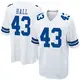 Game White Youth Kemon Hall Dallas Cowboys Jersey