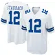 Game White Youth Roger Staubach Dallas Cowboys Jersey