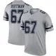 Legend Gray Men's Brock Hoffman Dallas Cowboys Inverted Jersey