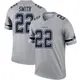 Legend Gray Men's Emmitt Smith Dallas Cowboys Inverted Jersey