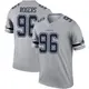 Legend Gray Men's Justin Rogers Dallas Cowboys Inverted Jersey