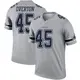 Legend Gray Men's Matt Overton Dallas Cowboys Inverted Jersey