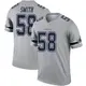 Legend Gray Men's Mazi Smith Dallas Cowboys Inverted Jersey