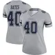 Legend Gray Women's Bill Bates Dallas Cowboys Inverted Jersey