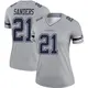 Legend Gray Women's Deion Sanders Dallas Cowboys Inverted Jersey