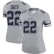 Legend Gray Women's Emmitt Smith Dallas Cowboys Inverted Jersey