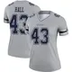 Legend Gray Women's Kemon Hall Dallas Cowboys Inverted Jersey