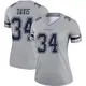 Legend Gray Women's Malik Davis Dallas Cowboys Inverted Jersey