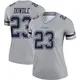 Legend Gray Women's Rico Dowdle Dallas Cowboys Inverted Jersey