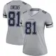 Legend Gray Women's Terrell Owens Dallas Cowboys Inverted Jersey