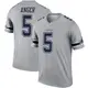 Legend Gray Youth Bryan Anger Dallas Cowboys Inverted Jersey