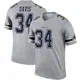 Legend Gray Youth Malik Davis Dallas Cowboys Inverted Jersey