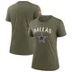 Legend Olive Women's Dallas Cowboys 2022 Salute To Service T-Shirt