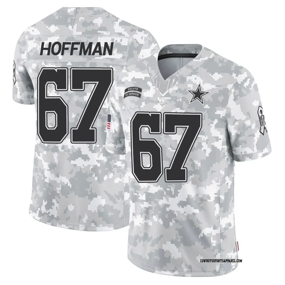 Limited Arctic Camo Men's Brock Hoffman Dallas Cowboys 2024 Salute to Service Jersey