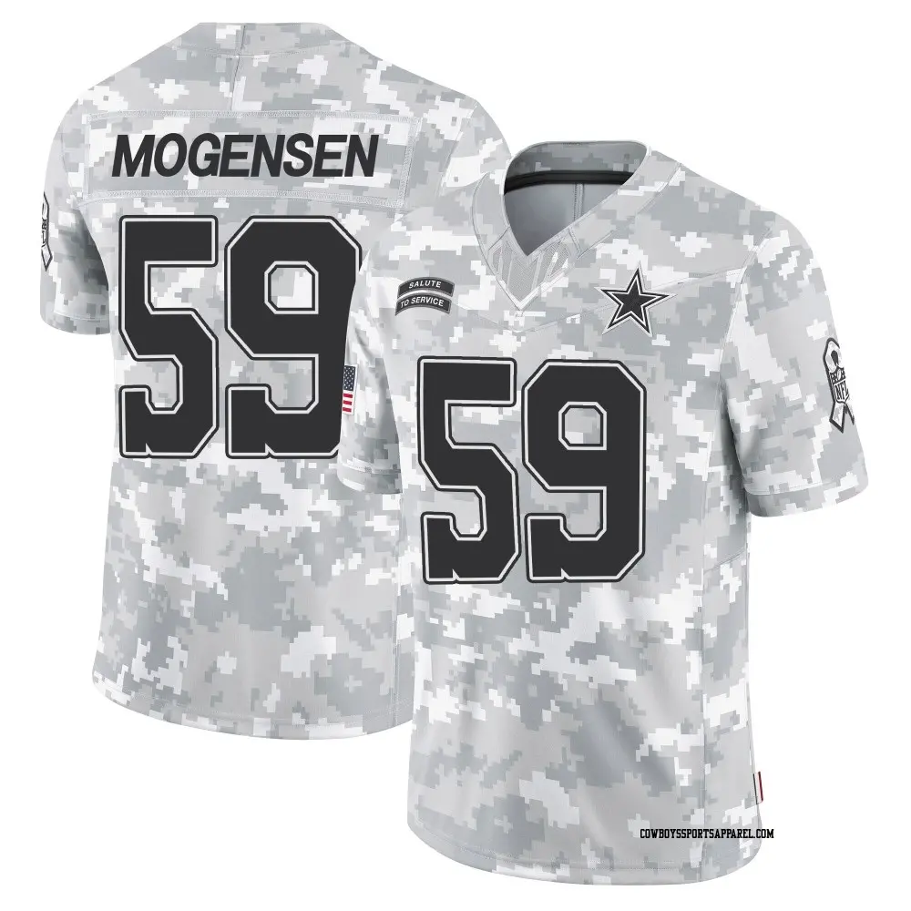 Limited Arctic Camo Men's Brock Mogensen Dallas Cowboys 2024 Salute to Service Jersey