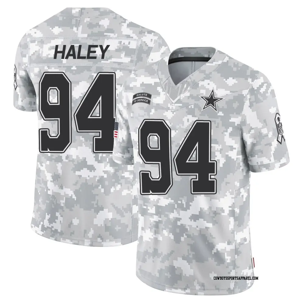 Limited Arctic Camo Men's Charles Haley Dallas Cowboys 2024 Salute to Service Jersey