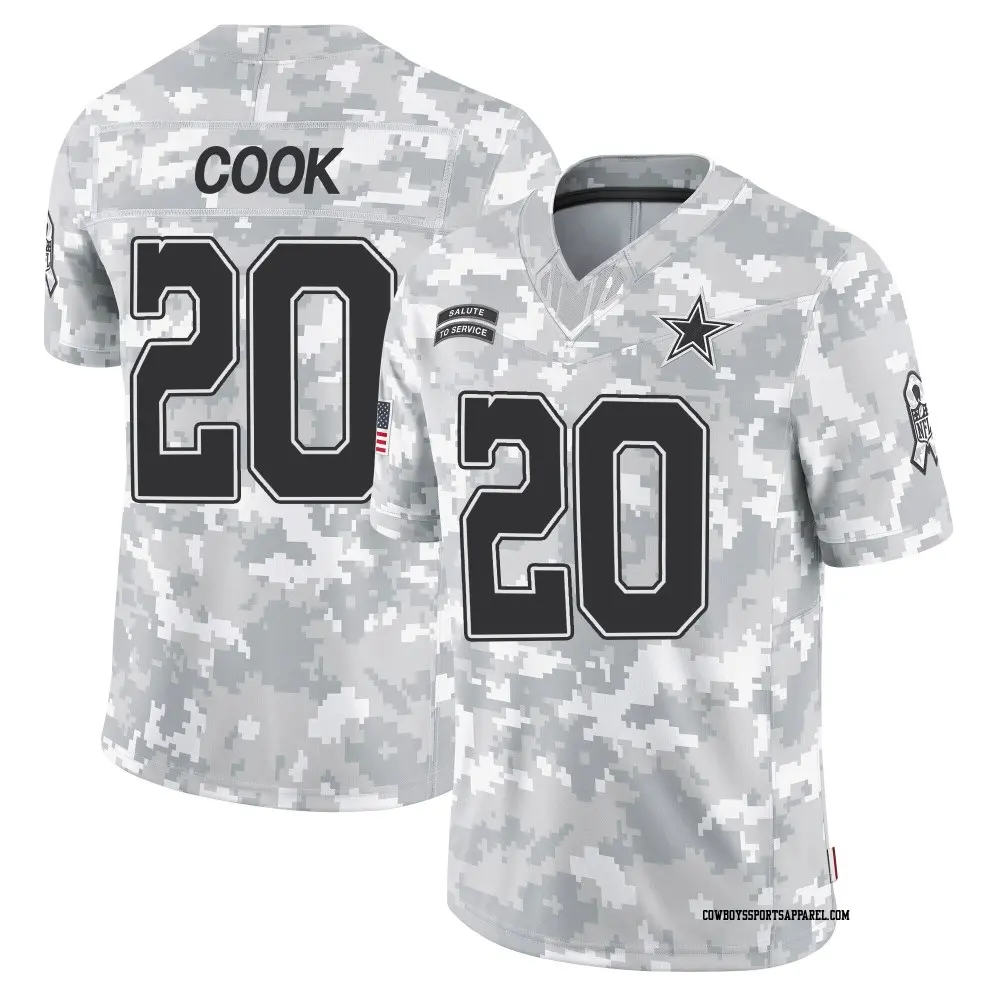 Limited Arctic Camo Men's Dalvin Cook Dallas Cowboys 2024 Salute to Service Jersey