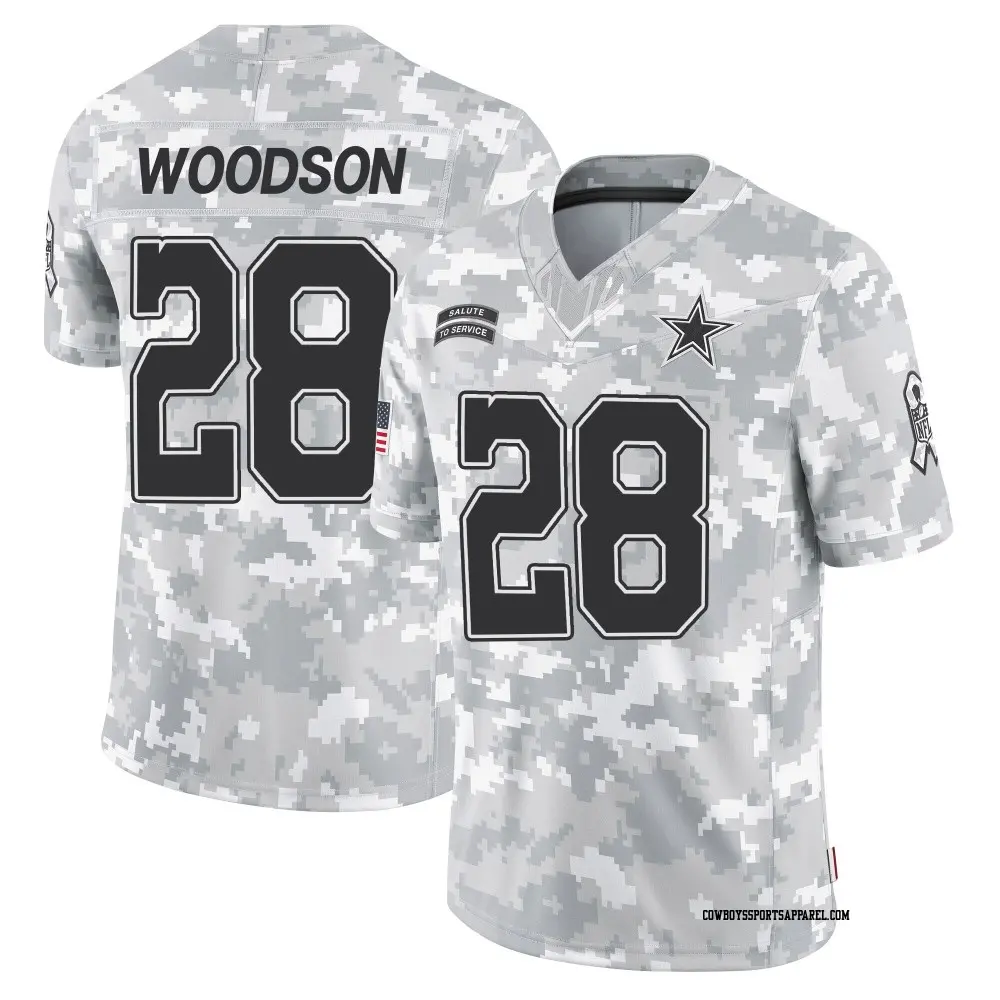 Limited Arctic Camo Men's Darren Woodson Dallas Cowboys 2024 Salute to Service Jersey