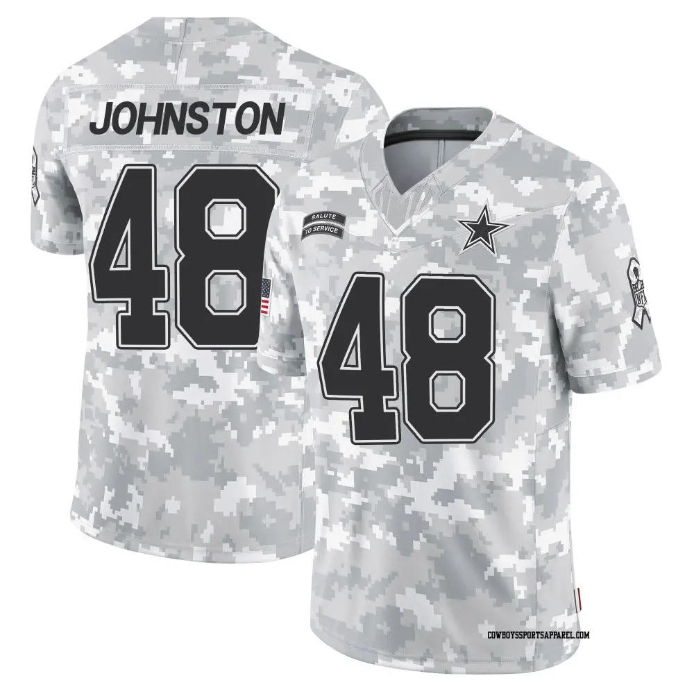 Limited Arctic Camo Men's Daryl Johnston Dallas Cowboys 2024 Salute to Service Jersey