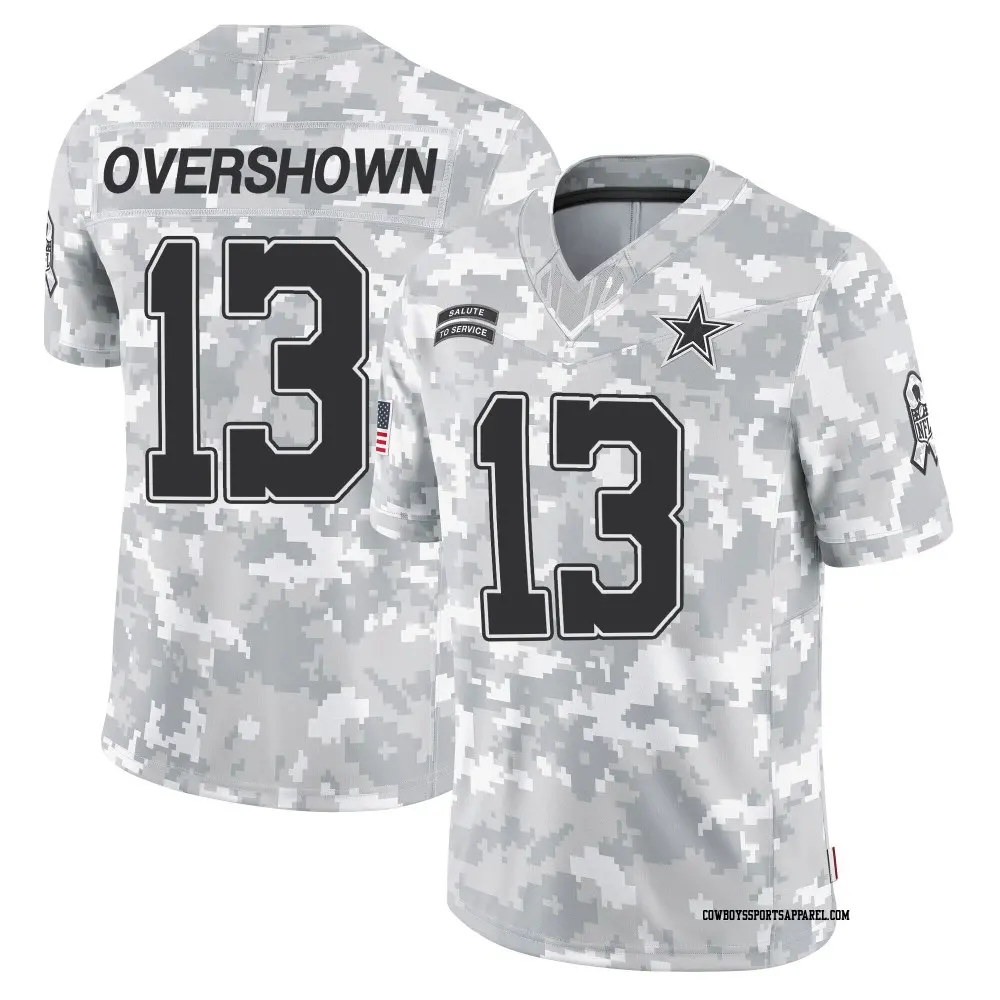 Limited Arctic Camo Men's DeMarvion Overshown Dallas Cowboys 2024 Salute to Service Jersey