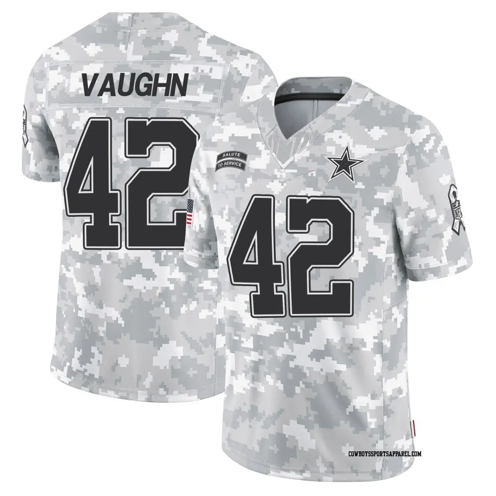 Limited Arctic Camo Men's Deuce Vaughn Dallas Cowboys 2024 Salute to Service Jersey