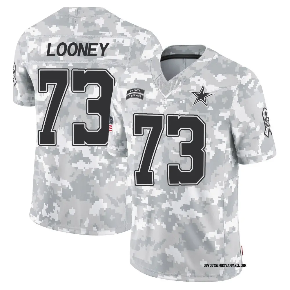 Limited Arctic Camo Men's Joe Looney Dallas Cowboys 2024 Salute to Service Jersey