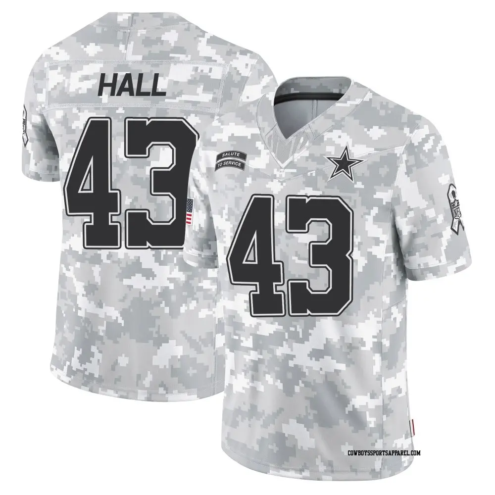 Limited Arctic Camo Men's Kemon Hall Dallas Cowboys 2024 Salute to Service Jersey