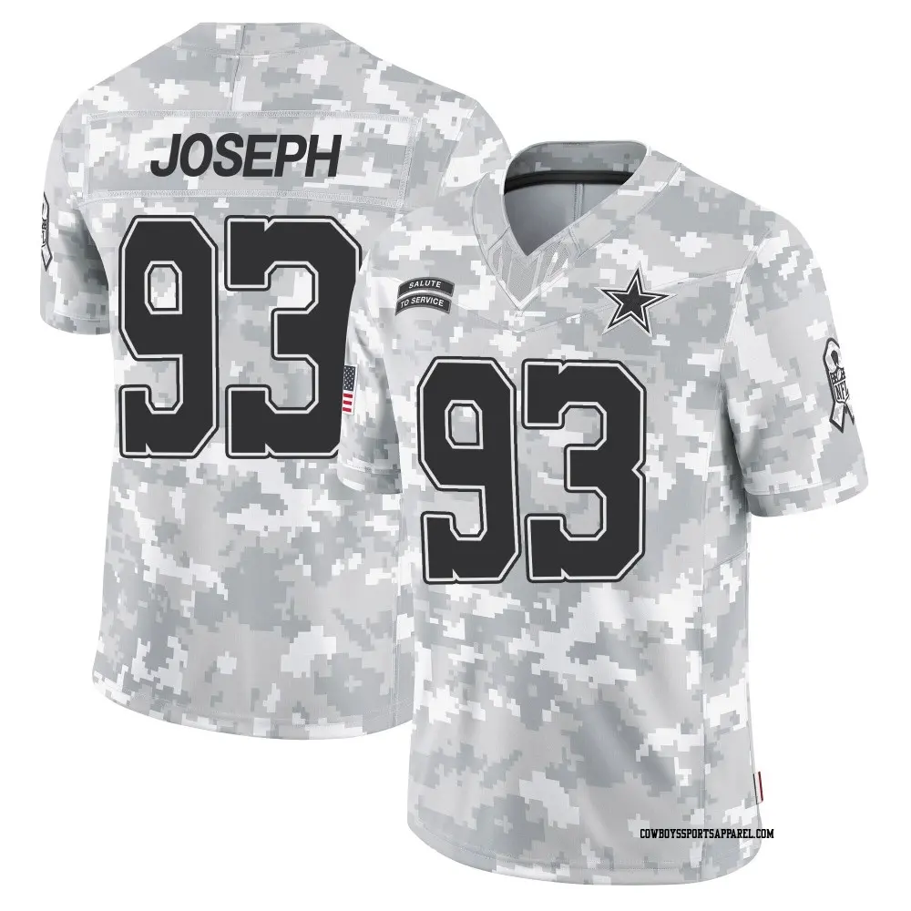 Limited Arctic Camo Men's Linval Joseph Dallas Cowboys 2024 Salute to Service Jersey