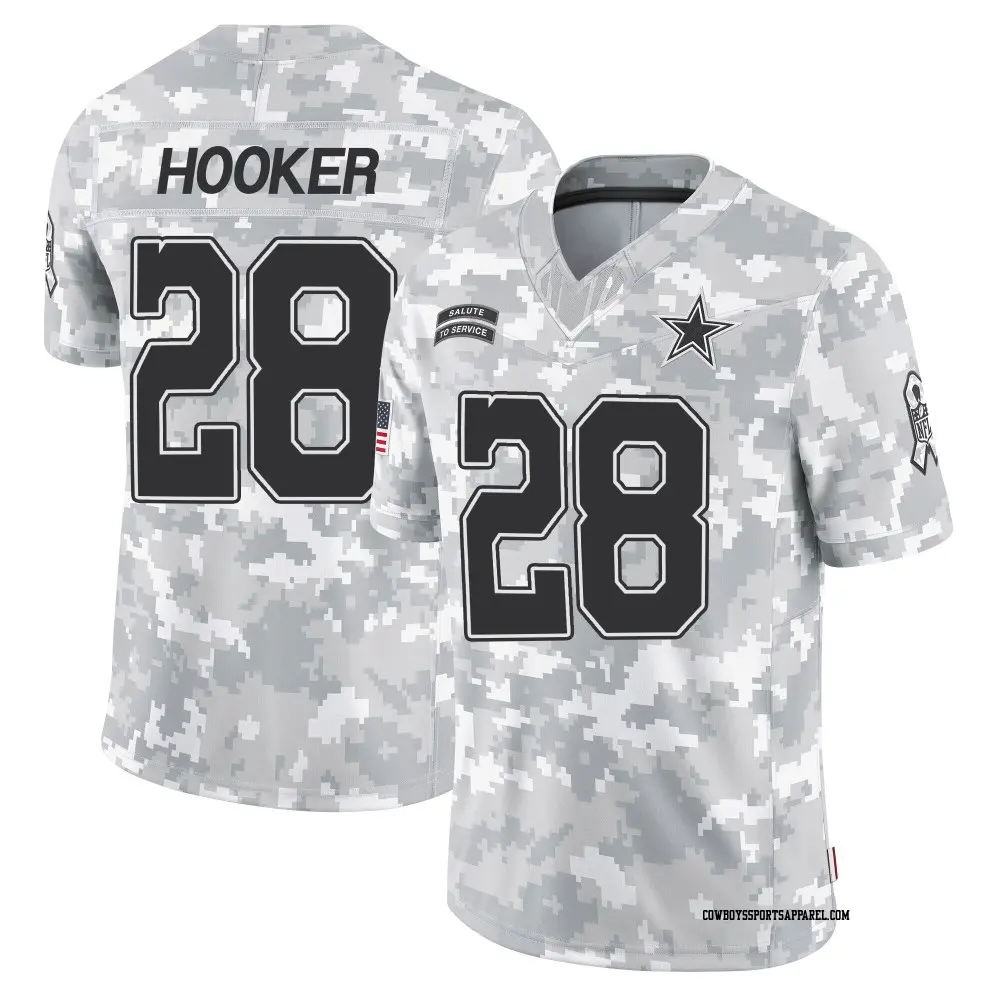 Limited Arctic Camo Men's Malik Hooker Dallas Cowboys 2024 Salute to Service Jersey