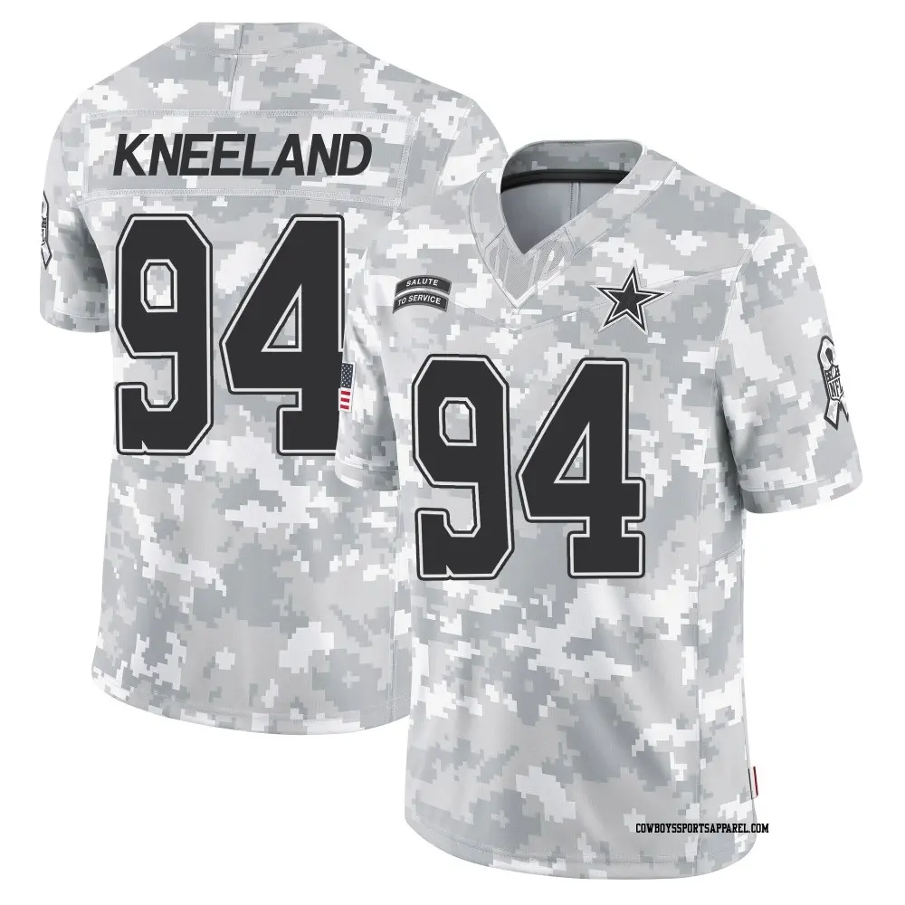 Limited Arctic Camo Men's Marshawn Kneeland Dallas Cowboys 2024 Salute to Service Jersey