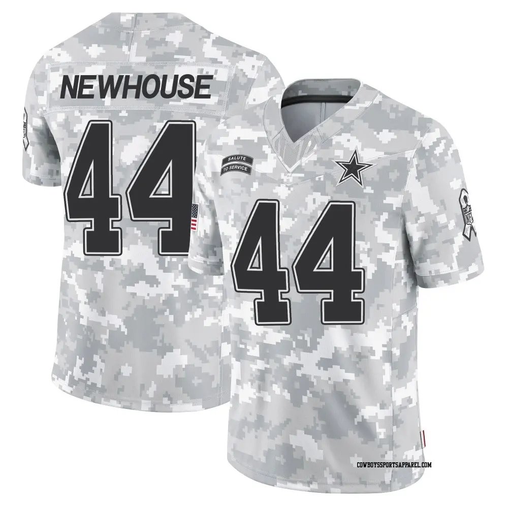 Limited Arctic Camo Men's Robert Newhouse Dallas Cowboys 2024 Salute to Service Jersey