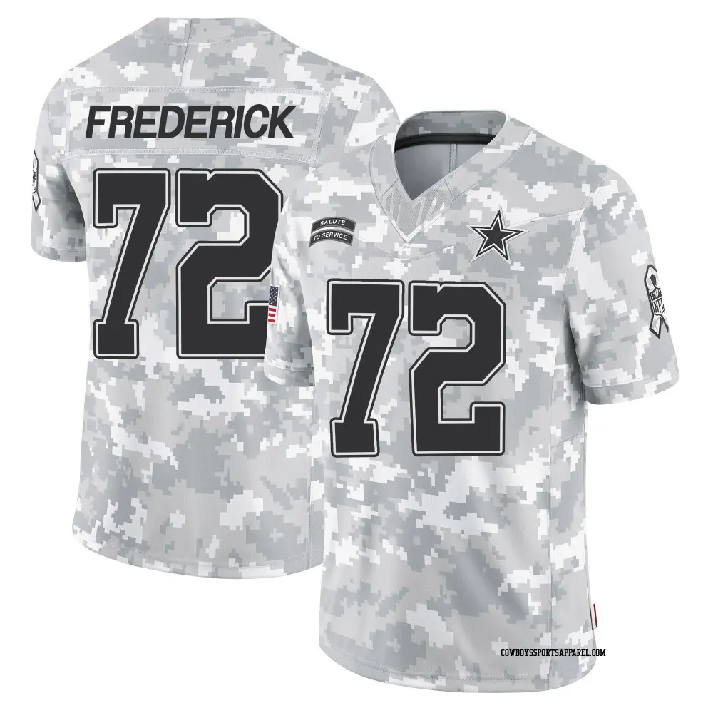 Limited Arctic Camo Men's Travis Frederick Dallas Cowboys 2024 Salute to Service Jersey