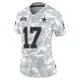 Limited Arctic Camo Women's Brandon Aubrey Dallas Cowboys 2024 Salute to Service Jersey