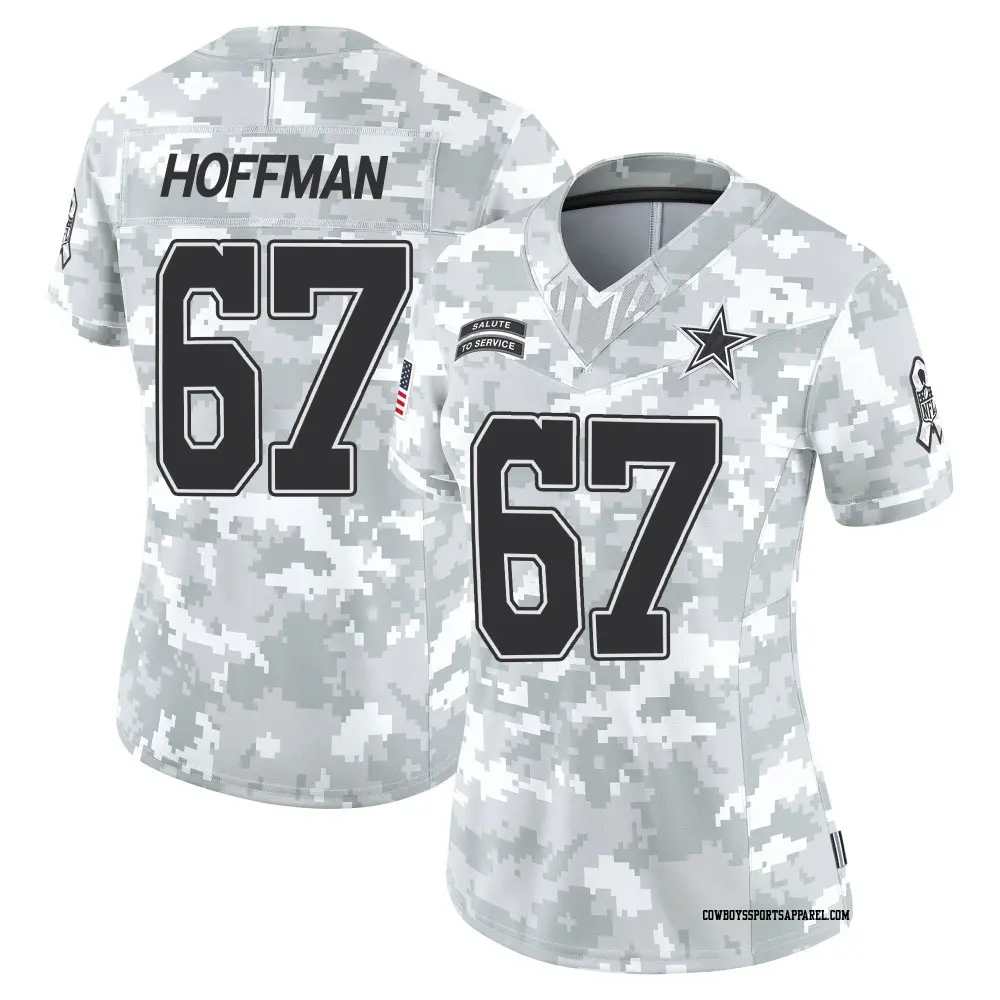 Limited Arctic Camo Women's Brock Hoffman Dallas Cowboys 2024 Salute to Service Jersey