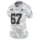 Limited Arctic Camo Women's Brock Hoffman Dallas Cowboys 2024 Salute to Service Jersey