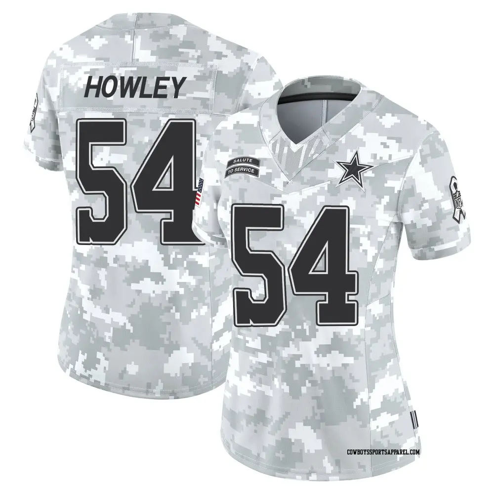 Limited Arctic Camo Women's Chuck Howley Dallas Cowboys 2024 Salute to Service Jersey