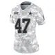 Limited Arctic Camo Women's Darius Harris Dallas Cowboys 2024 Salute to Service Jersey