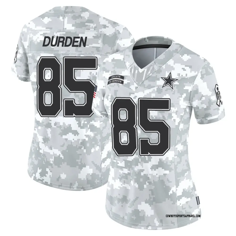 Limited Arctic Camo Women's David Durden Dallas Cowboys 2024 Salute to Service Jersey