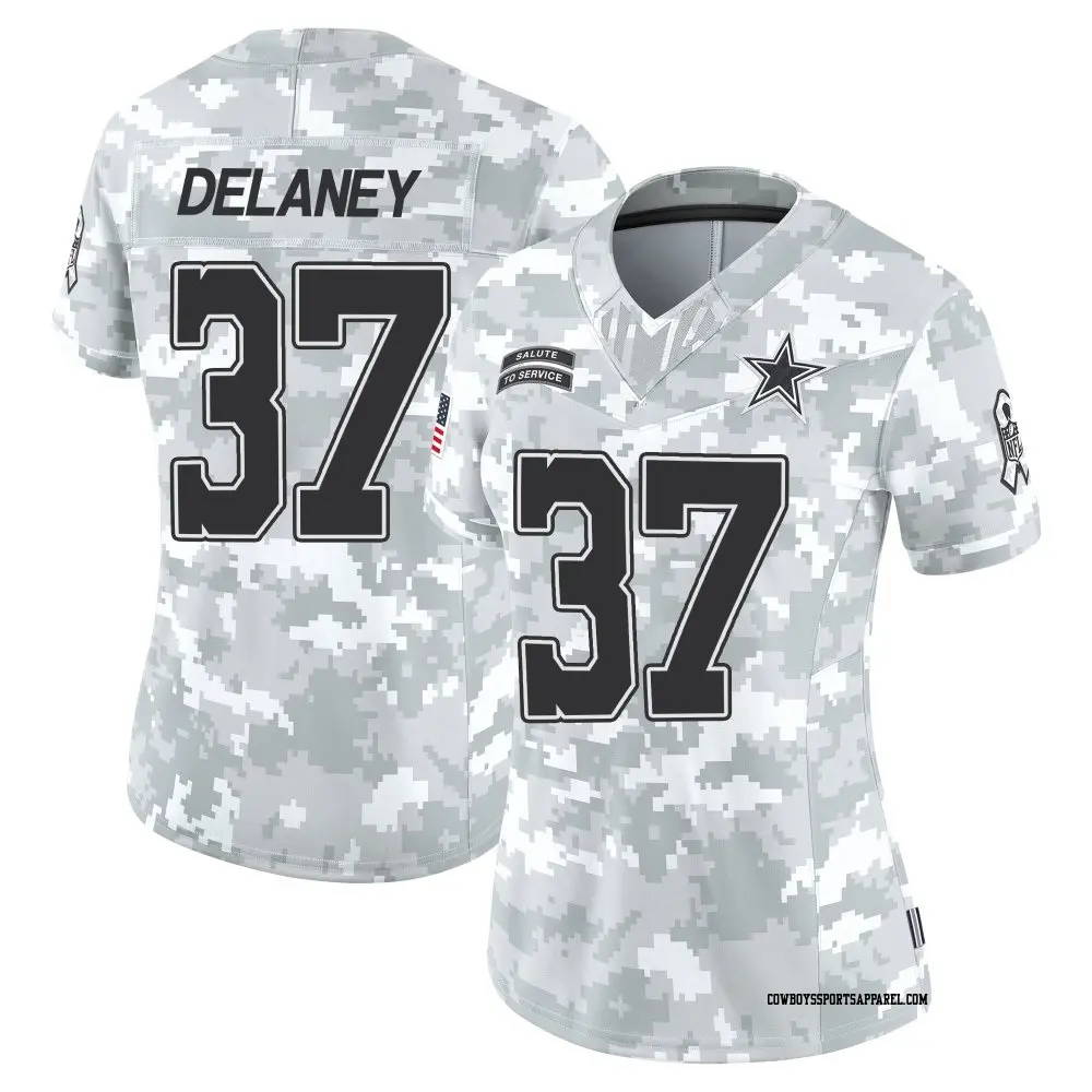 Limited Arctic Camo Women's Dee Delaney Dallas Cowboys 2024 Salute to Service Jersey